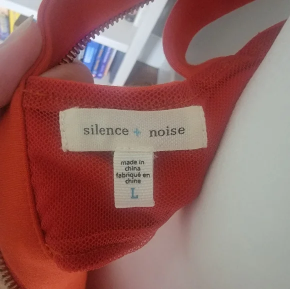 Urban Outfitters Silence + Noise Meeko Dress | Orange | Size L - Picture 2 of 6